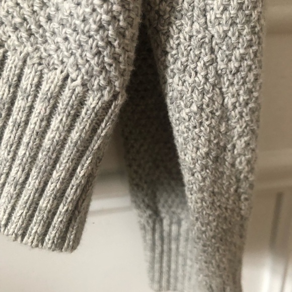 Men’s Gray and Black Striped Shawl Collar Cotton Sweater XL - Picture 6 of 10